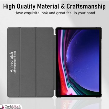 Dirbtinės odos atverčiamas dėklas - juodas (Samsung Tab S8 Ultra /Tab S9 Ultra (x910-x916/Tab S10 Ultra SM-X920-X926B) Dirbtinės odos atverčiamas dėklas - juodas (Samsung Tab S8 Ultra /Tab S9 Ultra (x910-x916/Tab S10 Ultra SM-X920-X926B)